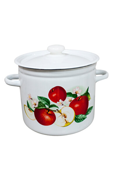 Raki Enamel pot with lid AROMATNAI 7L carbon steel