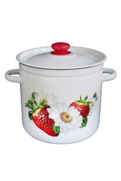 Raki Oala emailata cu capac VIKTORIA 7L otel carbon