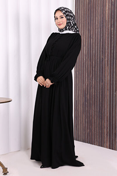 Bym Fashion Button Detail Dress 6055 Black