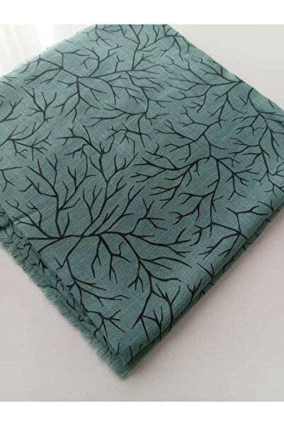 Bezm-i Has Ağaç Desenli Flamlı Tülbent Yazma Tesettür Pamuklu Yazma Eşarp 100x100cm