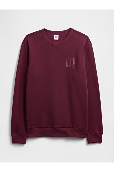 GAP Men's Burgundy Logo Fleece Sweatshirt