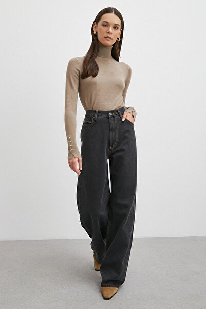 Never more Five Pocket High Waist Jean Black