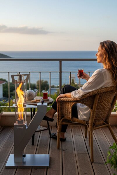 Box&Box Pelet Soba, Roket Soba, Kamp, Outdoor, Balkon, Teras, Yüksek Kalite Cam Soba-Pürmüz&Pelet HediyeliK