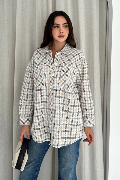 AsprinFashion Oduncu Gömlek Krem