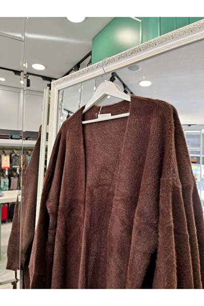MRM MERAM BUTİK Adn Angora Hirka - Aci Brown - Standard (Size 42-46 Compatible)