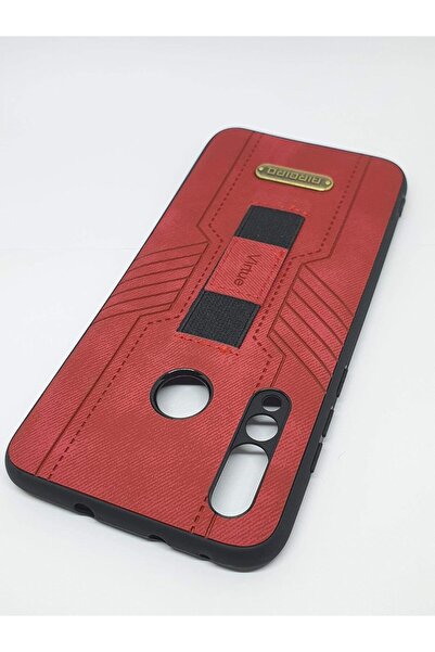 Generic Huawei Nova 4 Fabric Back Protective Case with Grip by Air Bird - Red