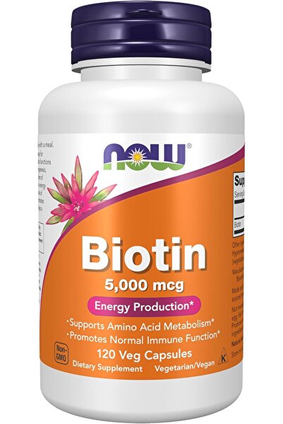 NOW Foods Solutions كبسولات بيوتين ناو فودز ٥٠٠٠ ميكروغرام