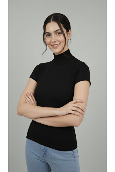 nacar çarşı ملابس نسائية قماش قابل للتمدد مرنة بنصف كم قصير وأكمام قصيرة بالل...