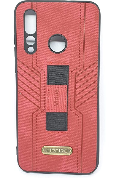 Generic Huawei Nova 4 Fabric Back Protective Case with Grip by Air Bird - Red