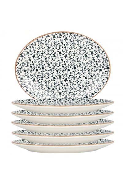 Bonna Set 6 farfurii ovale Calif 31x24cm din portelan