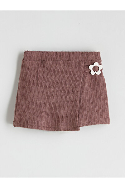 LC Waikiki LCW Παιδική φούστα σορτς για κορίτσια με λάστιχο στη μέση και λεπτ...