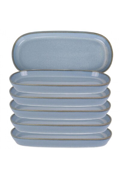 Bonna Set 6 farfurii ovale Sky 21cm din portelan