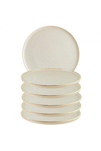Bonna Set of 6 porcelain plates Sand 28cm