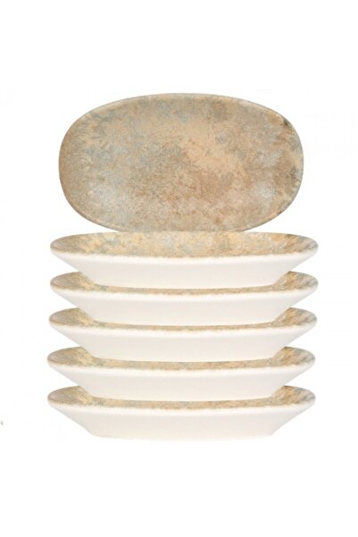 Bonna Set 6 farfurii ovale Luz portelan 15x8,5cm