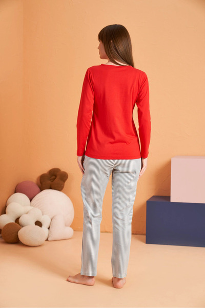 Kocabey Women's Placket Pajama Set