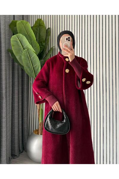 Molly Nelly Women's Feather Angora Long Coat