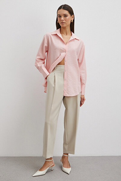 Never more Viscose Cotton Shirt Pink