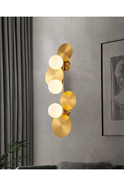 Apliqa Lunis Gold 4'lü Modern Salon Aplik