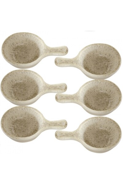 Bonna Set 6 boluri sos cu maner Luca Salmon 6cm portelan