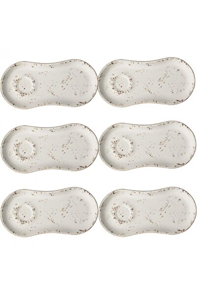 Bonna Set 6 farfurii aperitiv Grain portelan 25x12cm