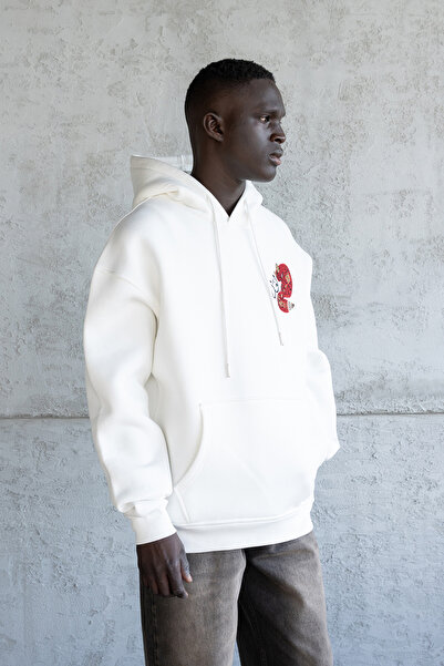 Machinist Men's Red Fox Hoodie Ecru