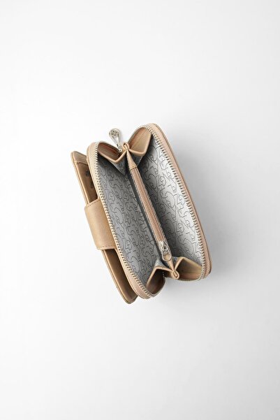 CENGİZ PAKEL Medium Size Women's Wallet - 65306 - Beige