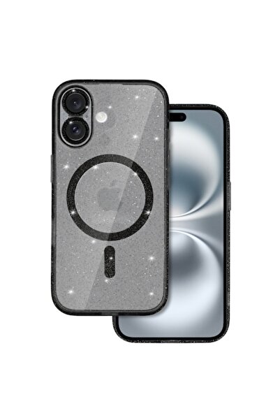 Velo Husă de protecție MagSafe pentru Apple iPhone 16, sclipici, potrivire precisă, Y3936, total transparentă