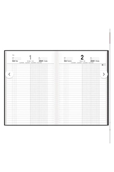 Gıpta 2026 Hardcover Commercial Case Agenda 17X24 cm 432 Pages (111-Tck) Black