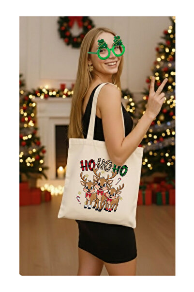 Cemira حقيبة قماشية لعيد الميلاد من عائلة أو هو هو رين غيتي لعام مطبوع