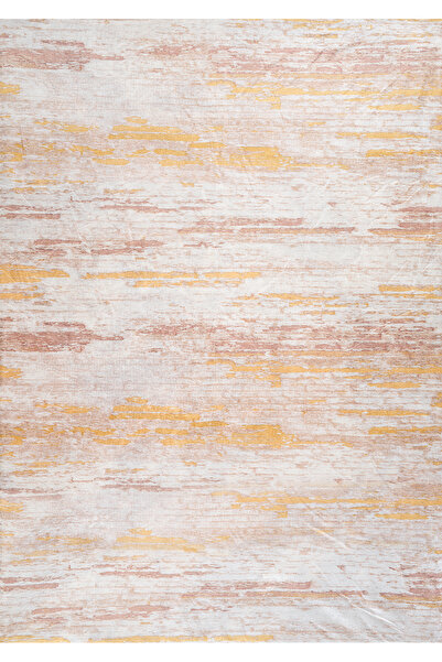 RENKLİBUTİK Modern Patterns Velvet Textured Elastic Sponge Non-Slip Washable Carpet Cover - 12 M2