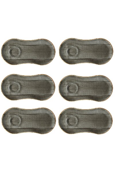 Bonna Set 6 farfurii aperetive Space din portelan 25x12cm