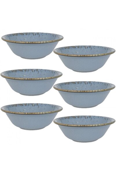 Bonna Set of 6 Snell Sky porcelain bowls 16cm 400ml