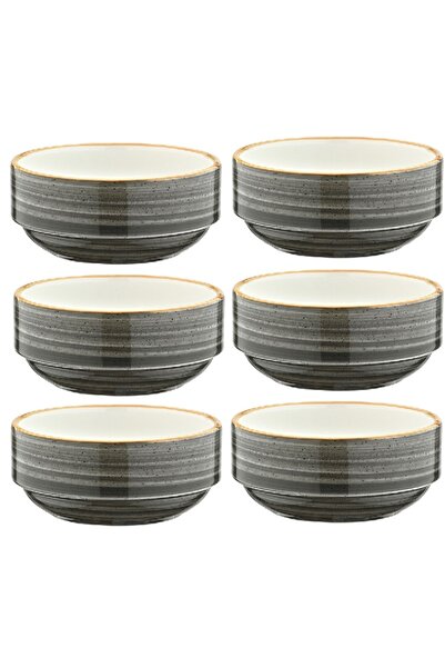 Bonna Set 6 boluri suprapozabile Space din portelan 14cm 500ml