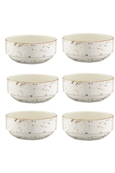 Bonna Set 6 boluri stocabile Grain portelan 12cm 350cm