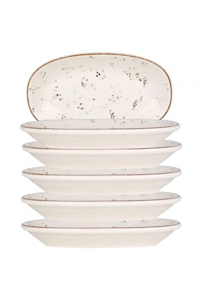 Bonna Set 6 farfurii ovale Grain portelan 19x11cm