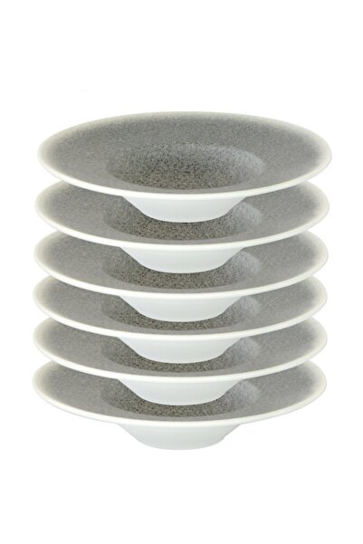 Bonna Set of 6 porcelain pasta plates Luca Ocean 28cm 400ml