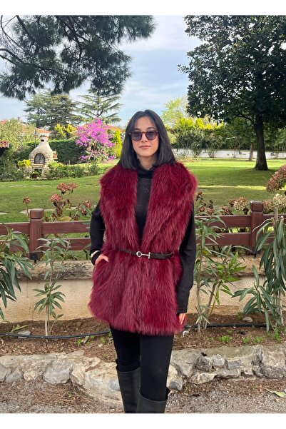 VAZIRADK Belted Fur Vest