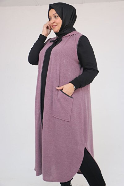 Eslina 54014 Large Size Waterport Piped Mir Vest - Dusty Rose