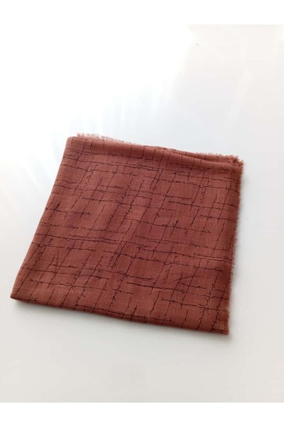 Bezm-i Has Kare Desenli Flamlı Tülbent Yazma Tesettür Pamuklu Yazma Eşarp 100...