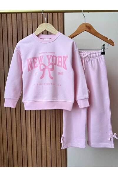 LUCCO New York Printed 3-Thread Non-Fourthed Bottom Top Girl's Suit