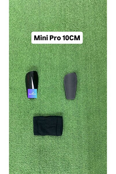 sporthome Μαύρο Mini Pro Shin Guard 10 εκατοστών, αντιολισθητικό και χωρίς αισθητήρια αντικραδασμικά