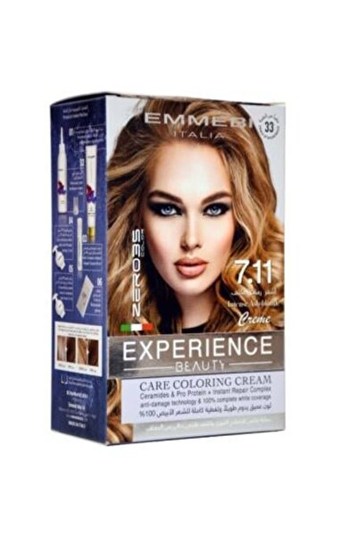 Beauty Experience Zero 35 Permanent Italian Hair Dye Kit - Shade 7.11 Intense Ash Blonde
