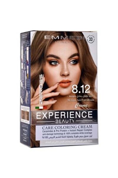 Beauty Experience Zero 35 Permanent Italian Hair Dye Kit - Shade 8.12 Medium Pearl Ash Blonde