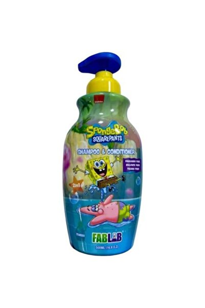 Fab lab شامبو وبلسم 2 في 1 للأطفال - سبونج بوب وباتريك - 500 مل