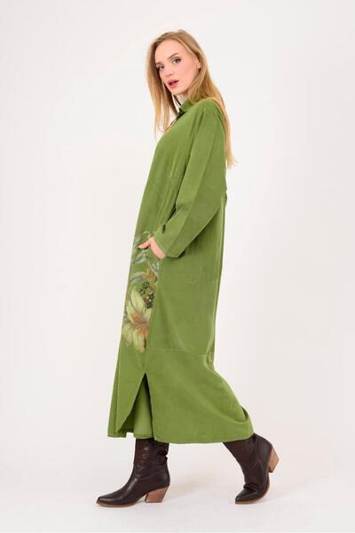 Park Moda 10974 ΦΟΡΕΜΑ ΠΟΥΚΑΜΙΣΟ ΜΕ ΣΧΕΔΙΟ ΛΟΥΛΟΥΔΙΑ ΚΑΤΑΠΛΗΚΤΙΚΟ ΒΕΛΟΥΔΟ