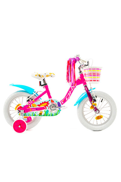 DHS Bicicleta copii Bicicletă de vară pentru copii - 14 inch, roz