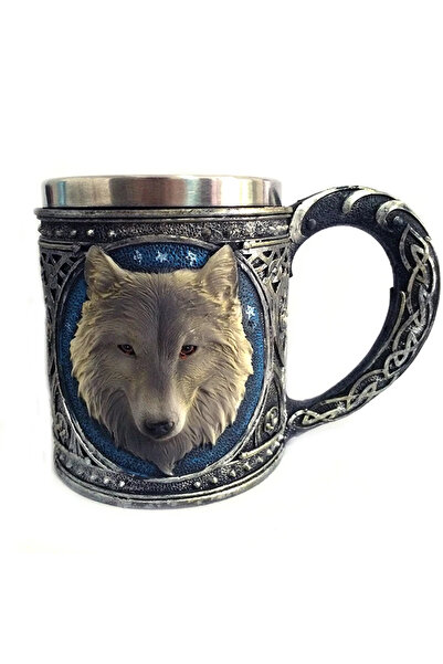 Partenya Premium Paslanmaz Çelik İç Hazneli Viking Kupası – Kupa Tasarım 450Ml