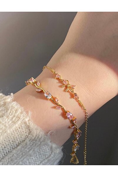 ArtBDesign İkili Set Kurdele ve Lale Bileklikler