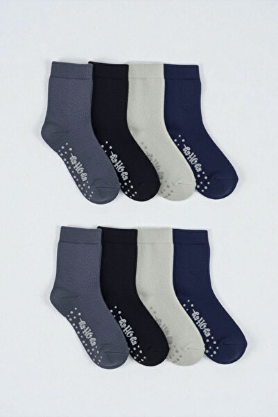 Ollero 8 perechi de șosete pentru copii, antiderapante, cu talpă din silicon