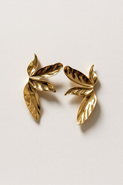 Vi store Çelik Dalgalı Çiçek Küpe